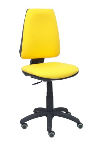 Chaise Elche CP bali jaune avec roulettes parquet 2