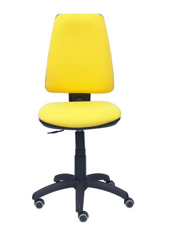 Chaise Elche CP bali jaune avec roulettes parquet 3