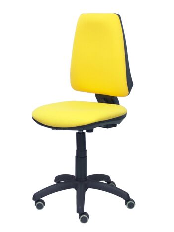 Chaise Elche CP bali jaune avec roulettes parquet 4