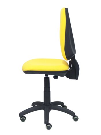 Chaise Elche CP bali jaune avec roulettes parquet 5