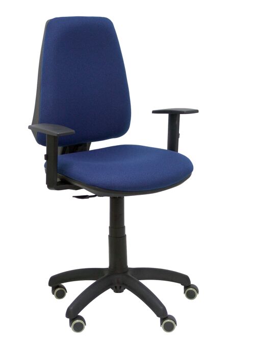 Silla Elche CP bali azul marino brazos regulables ruedas de parquet