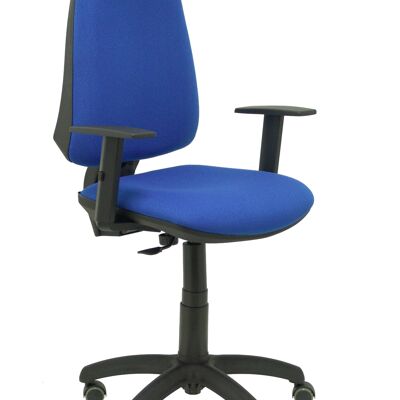 Elche CP bali sedia blu con braccioli regolabili ruote in parquet