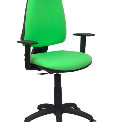 Elche CP bali pistachio green chair adjustable arms parquet wheels