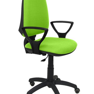 Elche CP bali pistachio green chair fixed armrests parquet wheels