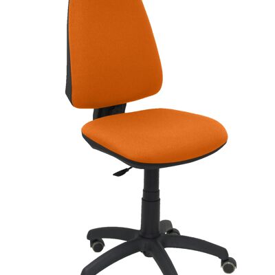 Silla Elche CP bali naranja ruedas de parquet