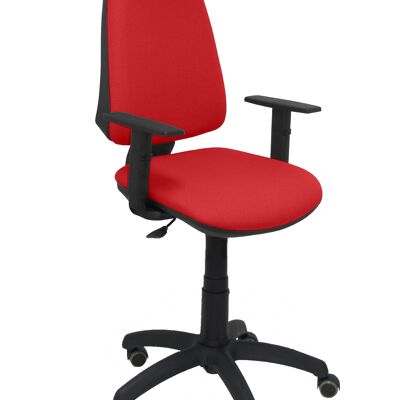 Elche CP bali sedia rossa braccioli regolabili ruote in parquet