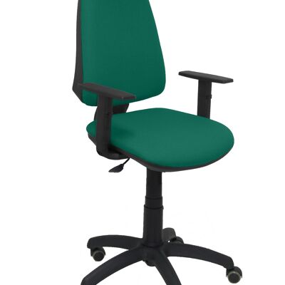 Elche CP bali green chair adjustable arms parquet wheels