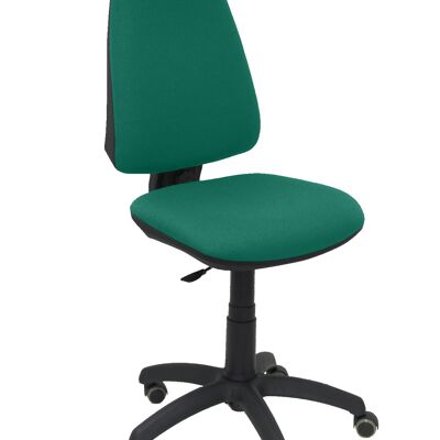 Chaise Elche CP vert bali avec roulettes parquet