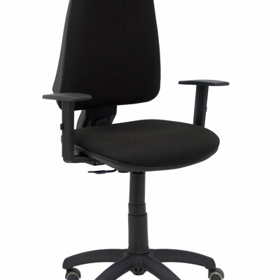 Elche CP bali black chair adjustable arms parquet wheels