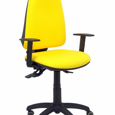 Elche S chair bali yellow adjustable arms parquet wheels