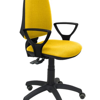Elche S chair bali yellow fixed armrests parquet wheels