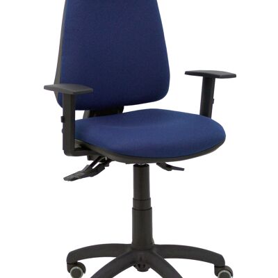 Elche S bali navy blue chair adjustable arms parquet wheels