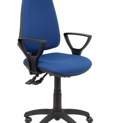 Elche S bali navy blue chair fixed arms parquet wheels