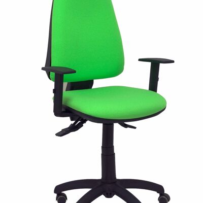 Elche S bali sedia verde pistacchio con braccioli regolabili ruote in parquet