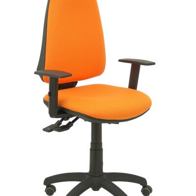 Elche S chair bali orange adjustable arms parquet wheels