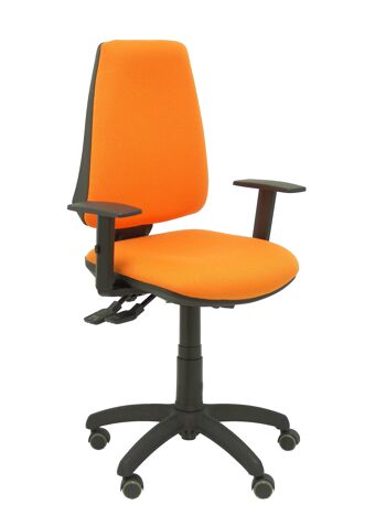 Chaise Elche S bali orange accoudoirs réglables roulettes parquet 1