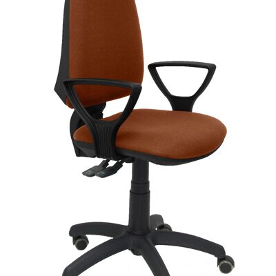 Elche S bali brown chair fixed armrests parquet wheels