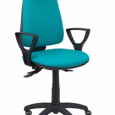 Elche S chair bali light green fixed armrests parquet wheels