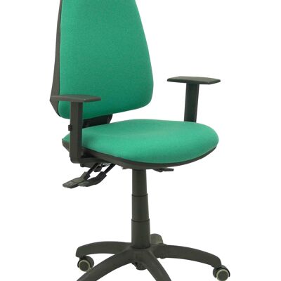 Elche S bali green chair adjustable arms parquet wheels