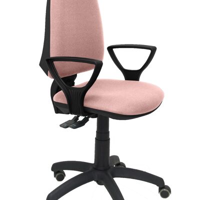Elche S chair bali pale pink fixed armrests parquet wheels