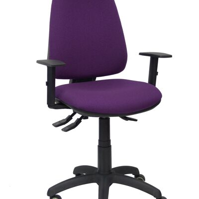 Silla Elche S bali morado brazos regulables ruedas de parquet