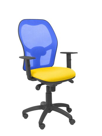 Chaise Jorquera résille bleue siège bali jaune 1
