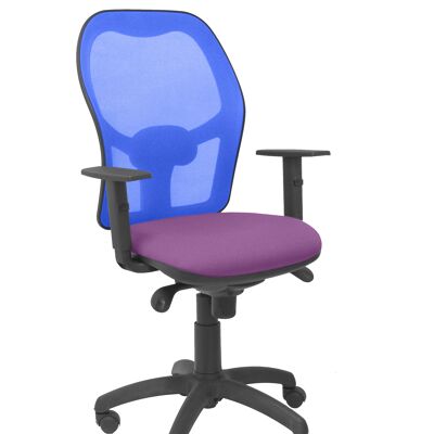 Chaise Jorquera en résille bleue siège bali lilas