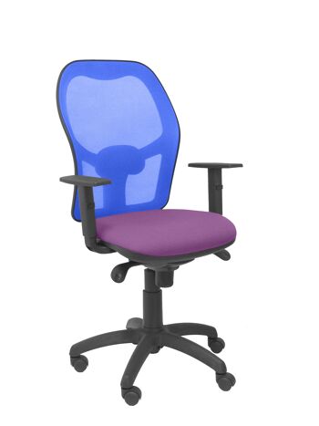 Chaise Jorquera en résille bleue siège bali lilas 1