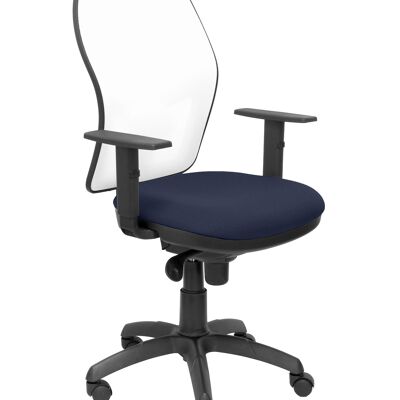 Silla Jorquera malla blanca asiento bali azul marino