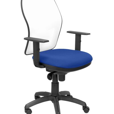 Silla Jorquera malla blanca asiento bali azul