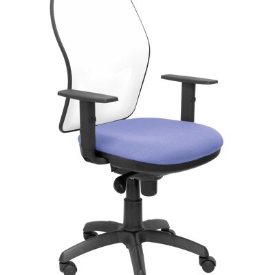 Jorquera white mesh chair light blue bali seat