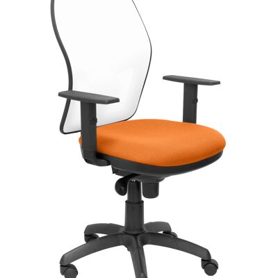 Jorquera white mesh chair orange bali seat