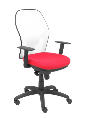 Chaise Jorquera résille blanche siège bali rouge 2