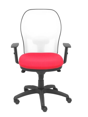 Chaise Jorquera résille blanche siège bali rouge 3