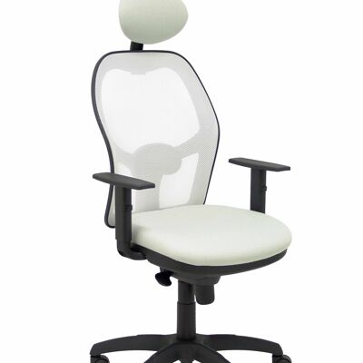 Jorquera white mesh chair light gray bali seat with fixed headboard