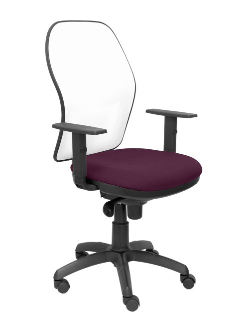 Silla Jorquera malla blanca asiento bali morado