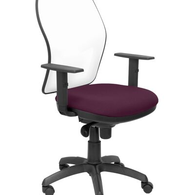 Jorquera white mesh chair purple bali seat