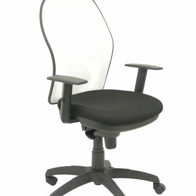 Jorquera white mesh chair bali black seat