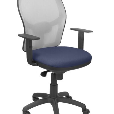 Jorquera gray mesh chair bali navy blue seat