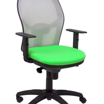 Jorquera gray mesh chair with pistachio green bali seat