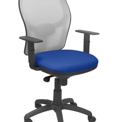 Chaise Jorquera résille grise assise bleu bali