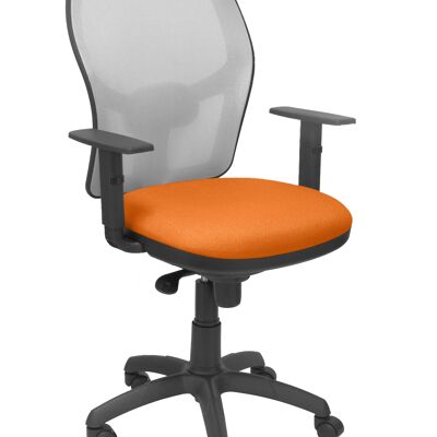 Silla Jorquera malla gris asiento bali naranja