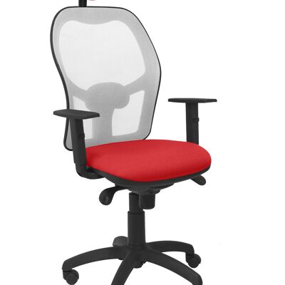 Jorquera gray mesh chair bali red seat with fixed headboard