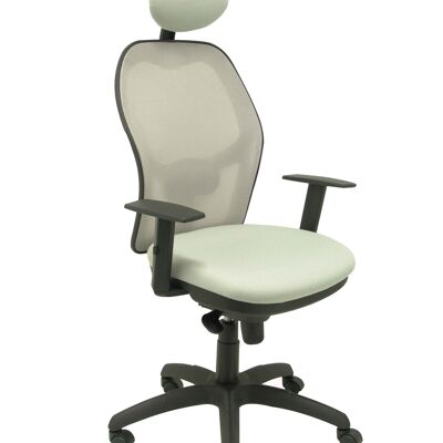 Jorquera gray mesh chair bali light gray seat with fixed headboard