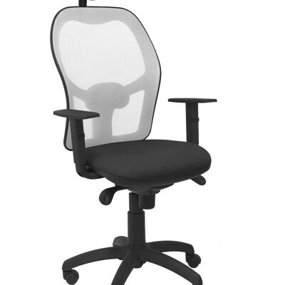 Jorquera gray mesh chair bali black seat with fixed headboard