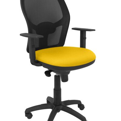 Jorquera black mesh chair bali yellow seat