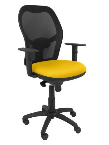 Chaise Jorquera résille noire siège bali jaune 1