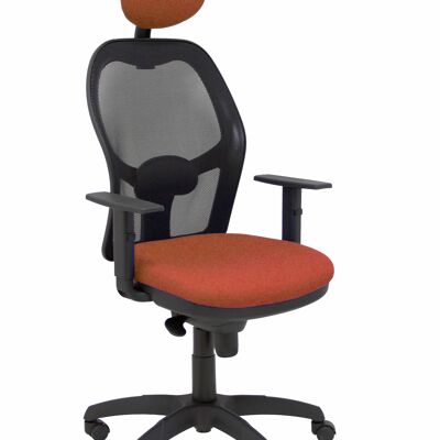 Jorquera black mesh chair brown bali seat with fixed headboard