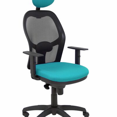 Jorquera black mesh chair light green bali seat with fixed headboard