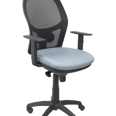 Silla Jorquera malla negra asiento bali gris claro